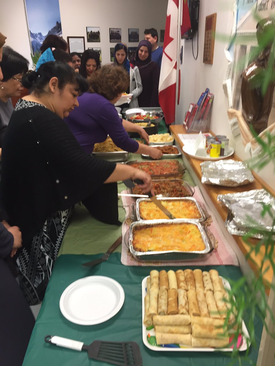 RobGilmour39's tweet photo. Friday hot lunch - ESL students made an amazing feast https://t.co/KYby3Vnrf1
