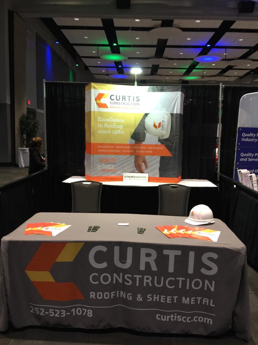 curtisccnc's tweet photo. Visit us today at the Pitt County Business Expo!  #curtisccnc  #commercialroofingcontractors  #greenvillenccoc https://t.co/bhmf9AXr0R