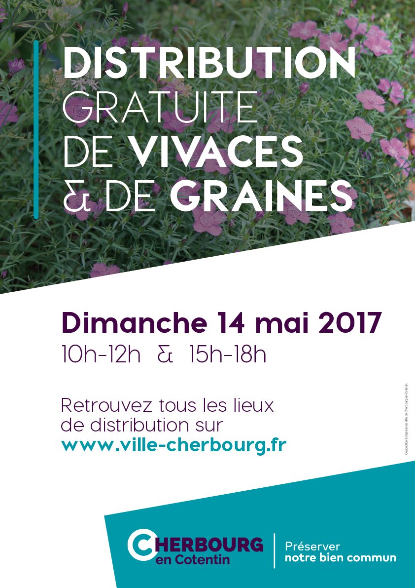 VilleCherbourg's tweet photo. Le 14/5, distribution gratuite de vivaces et de graines pour végétaliser vos pieds de murs. + d'info sur https://t.co/RbEhzyFgaO https://t.co/C3LdGWTkk8