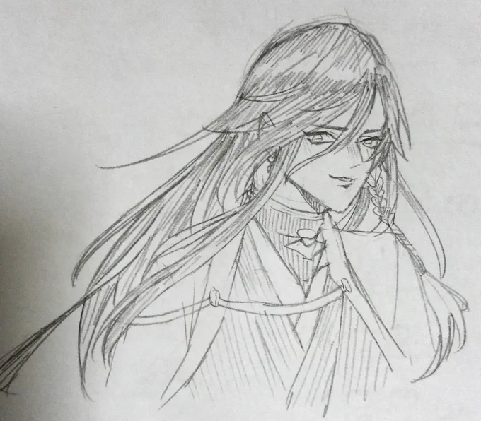 描けました～!
いちにいはいいとして兼さんは描きにくいww
下手くそですが(:D)|‾|_ 