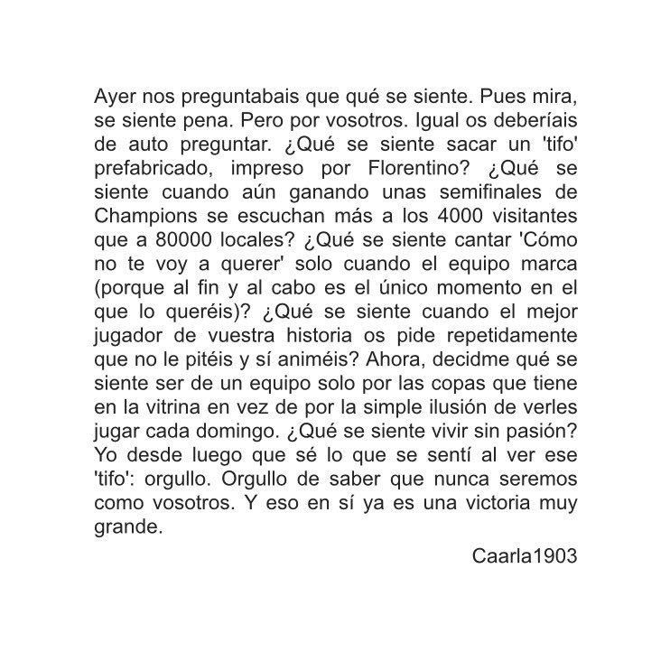 GentlemanMadrid's tweet photo. La carta de una atlética a los madridistas y la contesta de un seguidor blanco. Me duelen las manos de aplaudir. Enorme. https://t.co/dDVMXowPl5