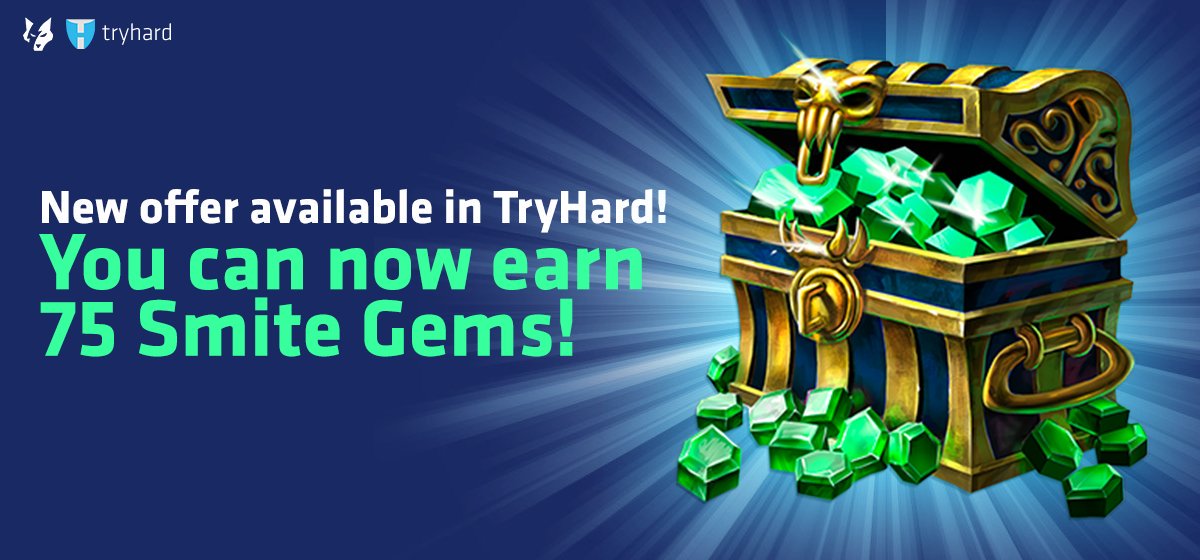 Ivettemurga's tweet photo. Short on Gems to buy one of the new #Smite skins? You can earn 75 Gems by watching... https://t.co/bUt6sMDnVc by #SmiteGame via @c0nvey https://t.co/rUg0qtklQE