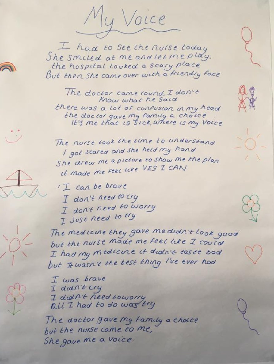 nursingSUni's tweet photo. A fabulous poem written by some of our 3rd year @CYPnursingUoS student nurses 'My Voice' 
@jolivesley1 @KathEvans2 @WeNurses @WeCYPnurses https://t.co/EPryx4v6AU