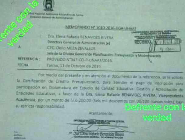 juninaldia's tweet photo. Tarma: El Colmo¡¡ Funcionaria ordena pago de s/6200 soles para su diplomado a costa de la… https://t.co/mzbBgfHYDh https://t.co/7xtTOpLKIN
