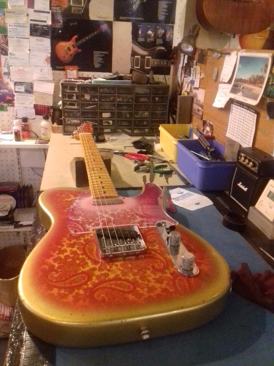 danielquigley20's tweet photo. My paisley tele on the work bench x https://t.co/OPH7u1xiqs
