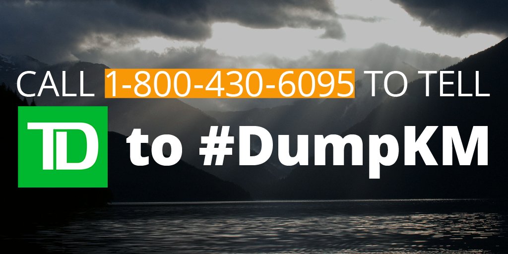 GreenpeaceCA's tweet photo. Read this open letter & call @TD_Canada today to tell them not to fund #KinderMorgan’s pipeline #cdnpoli #DumpKM https://t.co/f4PQ9k6tqK https://t.co/y14mwH5zv2