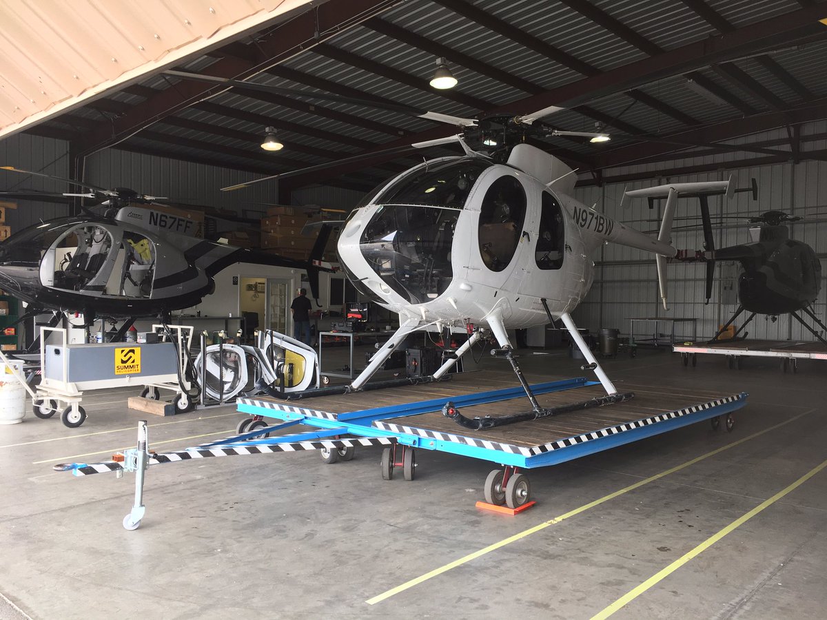 WelkAviation's tweet photo. Looks at those pretty birds ready to go! #WelkAviation #SummitHelicopter #MD500 #helicopters #helicopter #aviation https://t.co/twIFCAgfdL