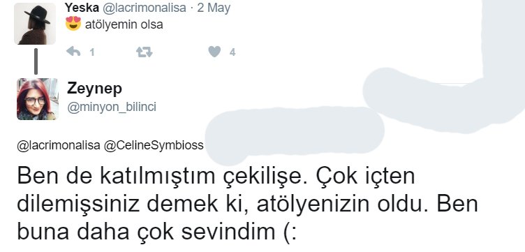 Çekilişe katılan herkese teşekkür ederim. 
Kazanan @lacrimonalisa !
(Çekiliş videosu ınstagram storiesde)