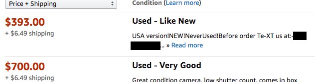 UXSamIAm's tweet photo. @AmazonHelp Hey Amazon, help us help you.  Give us an easy way to report sellers that fake inventory and solicit offsite communication. https://t.co/W9WuiRJacU