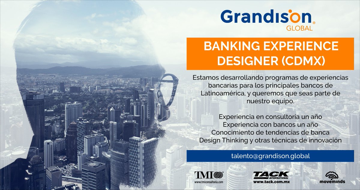 TMI_TACK_Mx's tweet photo. Buscamos personas talentosas para crear el banco del futuro, ¿eres tú? Aplica en https://t.co/UHGhXkx35A #HayChamba #TMITACK  #Grandison https://t.co/sdHUyFOrpv
