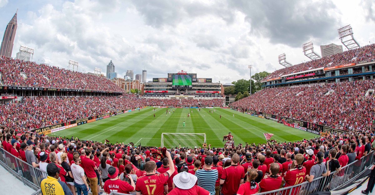 GAFollowers's tweet image. Atlanta United broke a MLS record, set by the LA Galaxy in 1996, for most attendance (147,230) through the first 3 home games of a season ⚽️