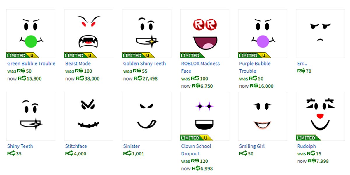 Roblox On Twitter Flashbackfriday Back On Old Roblox We Didn T Have Unique Faces See The Blog Post Where We First Revealed Them Https T Co 4hqfblvkj5 Https T Co Vzo6cvtf03 - most expensive face in roblox