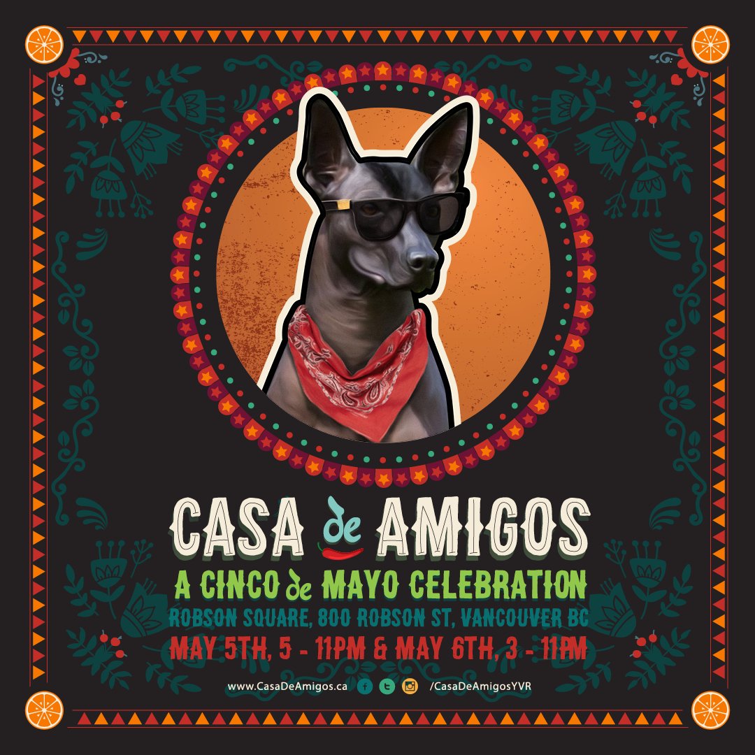 Happy Cinco de Mayo everyone!  The party begins at 5pm.  Tickets still available at the door!  #CasaYVR #CincodeMayo #Fiesta