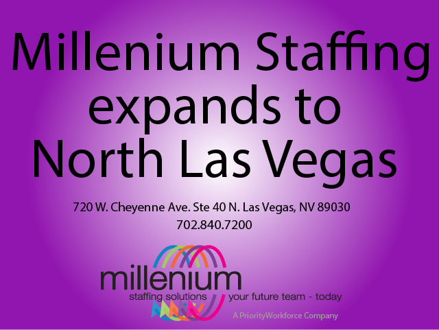 milleniumstaff's tweet photo. We just opened a new office in North Las Vegas! If you're looking for a job, or for temporary staffing solutions please contact us! https://t.co/5n0DvPfrbq