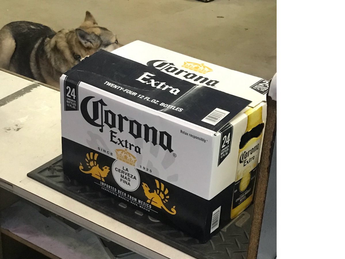 Abby and corona. Our 2 favorite things today! #beershak #cincodemayo #cincocelebration #beershaktastings