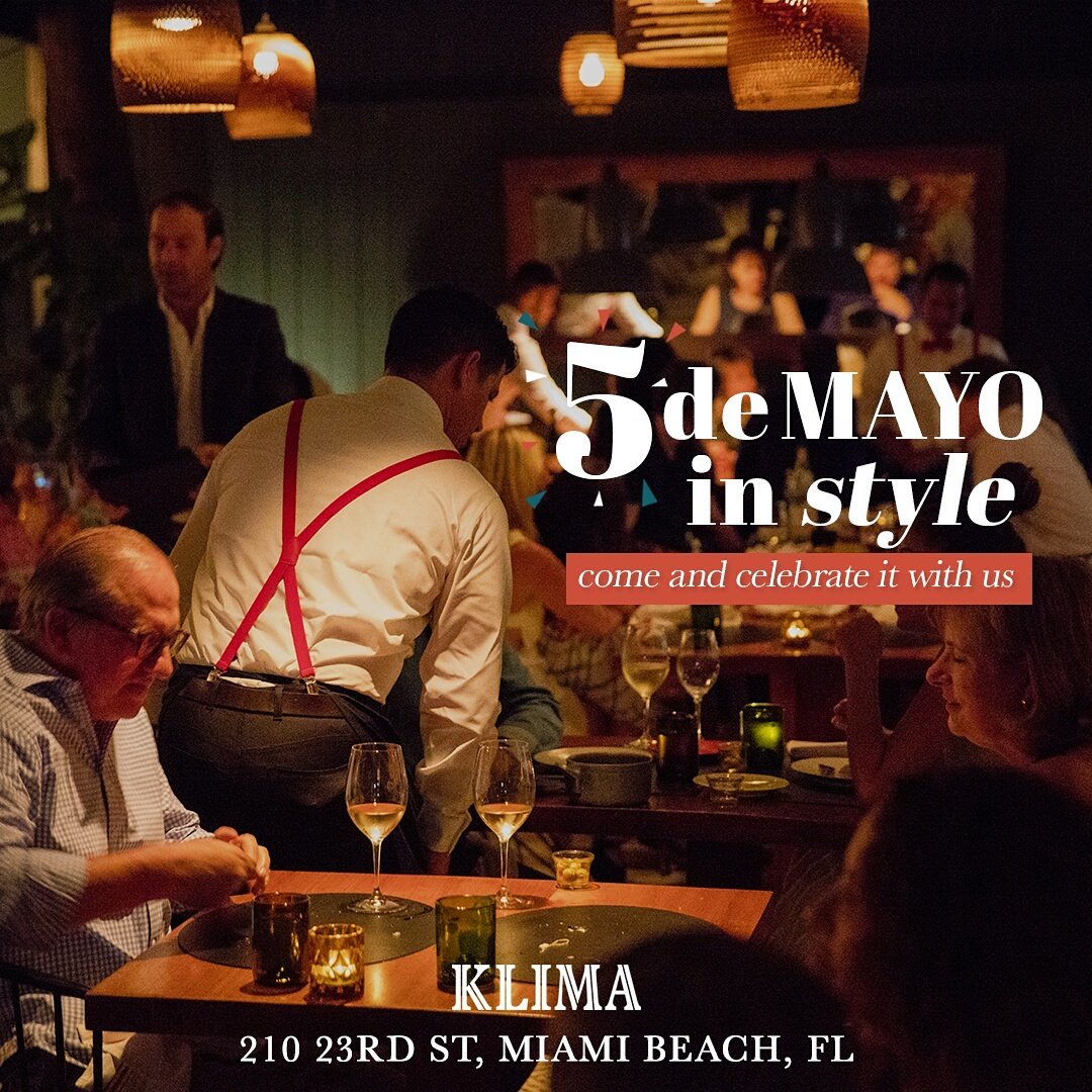 Klima_Miami's tweet photo. Happy Day Hope to see you all tonight in our #5DEMAYO party!
#KlimaMiami https://t.co/4y1KkDresr