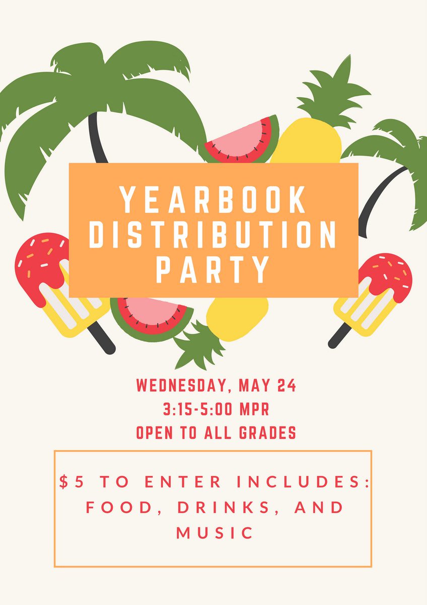 Be the first to see Y[our] Lancer Story in the 2016-2017 yearbook! Join us in the MPR on 5/24 for music, food, fun and YEARBOOKS! $5!