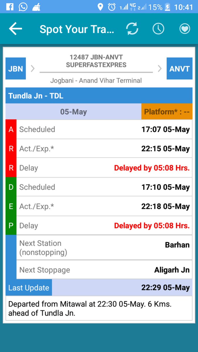 akranjan_86's tweet image. sir @sureshpprabhu @RailMinIndia @PMOIndia   Ehat are the reason of delay sir?
no fog,
no route repair,
no employee strike,
then why?
#rply😢