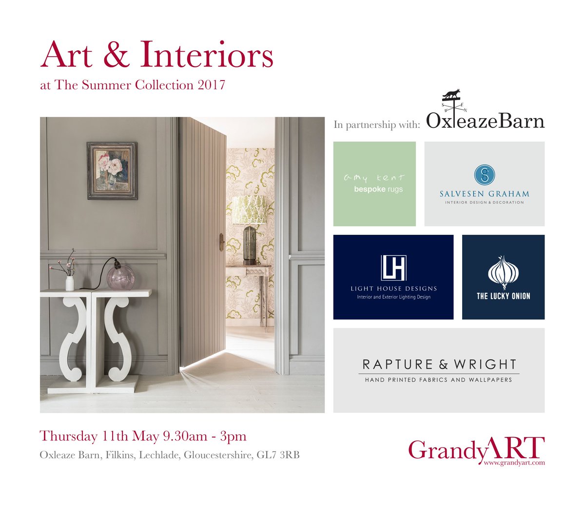 GrandyArt's tweet photo. GrandyArt presents #ArtandInteriors &amp; #TheSummerCollection at @oxleazebarn  as shown in @cotswoldlife  this month. #burford #gloucestershire https://t.co/gnCFTFnz0C