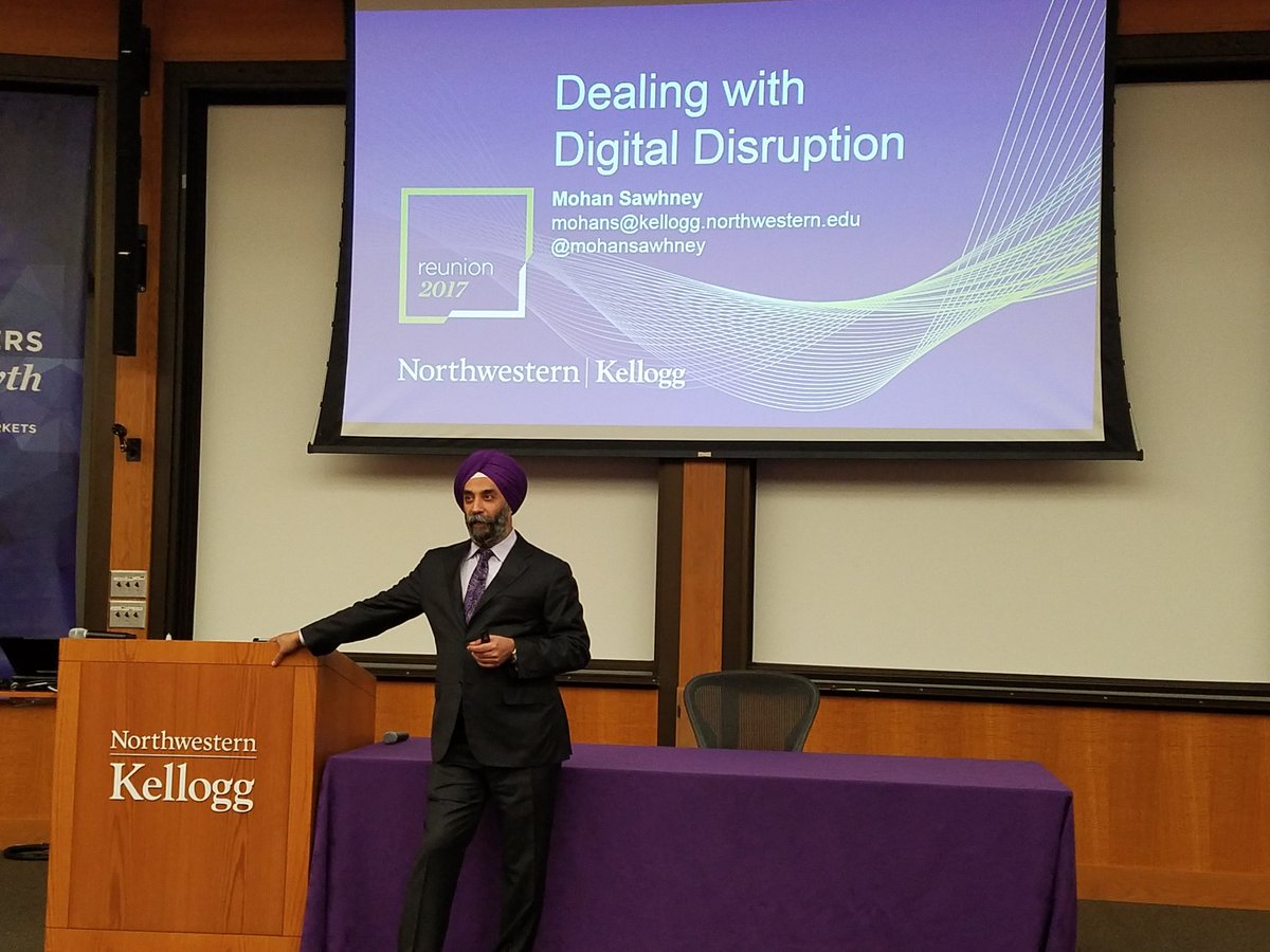 Digital disruption session w professor <a href="/MohanSawhney/">Mohan Sawhney</a> #kelloggreunion