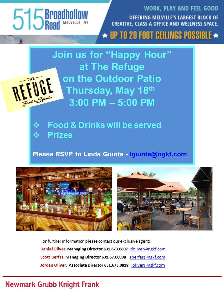 LongIslandCRE's tweet image. Open House - 515 Broadhollow Rd, Melville, NY 3:00-5:00 Join us for happy hour, food, drinks &amp;amp; prizes. RSVP Lgiunta@ngkf.com or 631-673-0808