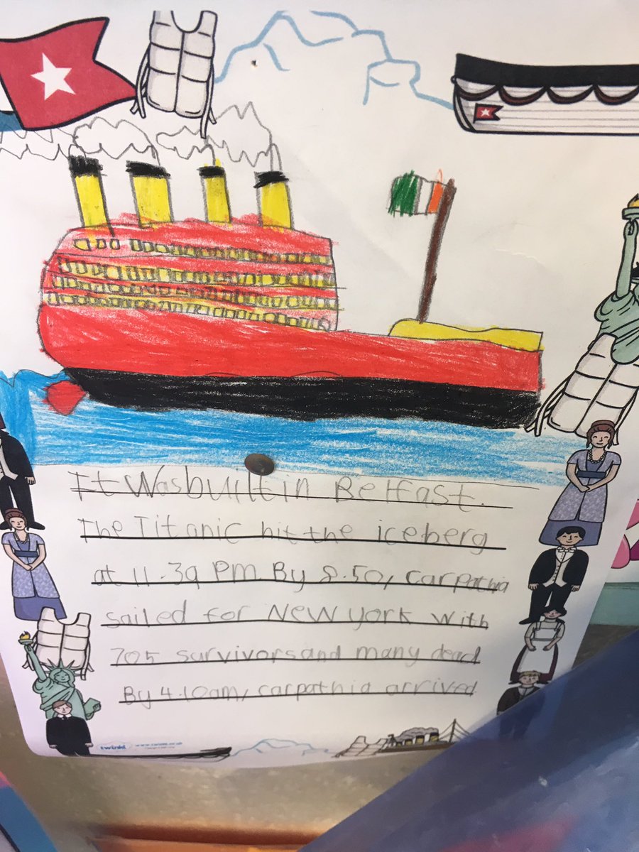 Room12Cronans's tweet photo. Check out our fantastic writing all about the Titanic!🚢🚢🚢 https://t.co/5W9Rgzd7iC