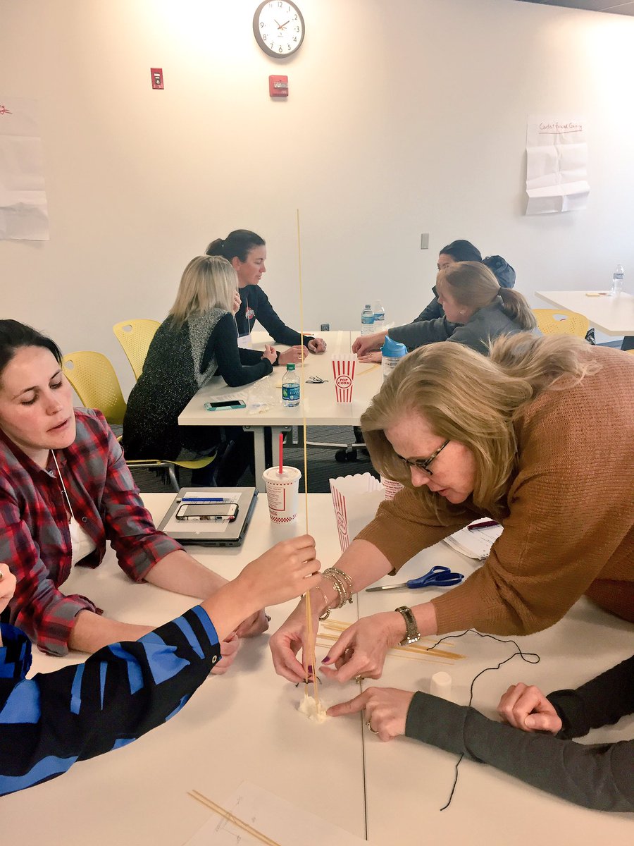 iCoachNetwork's tweet photo. 10 minutes left in the Marshmallow Challenge https://t.co/CR75B3Cc3S