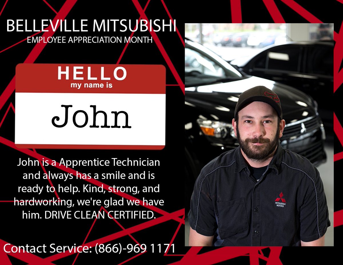 bellevillemits's tweet photo. May 5th: John is a apprentice technician and always has a smile and is ready to help. Kind, strong, and hardworking, we're glad we have him. https://t.co/cGldP2rmiJ