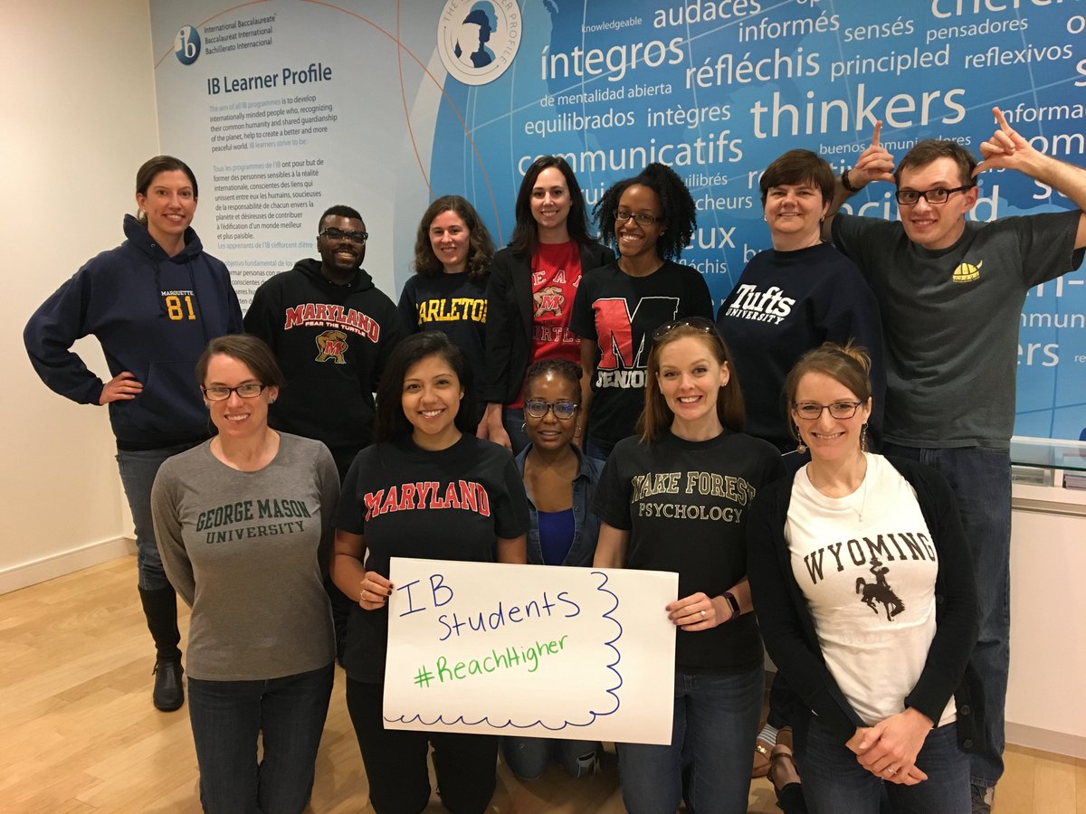 IBAlumniNetwork's tweet photo. Dedicated to helping IB World School students #reachhigher! Happy #collegesigningday from staff in #WashingtonDC! #bettermakeroom! https://t.co/ciRQUEyqH8