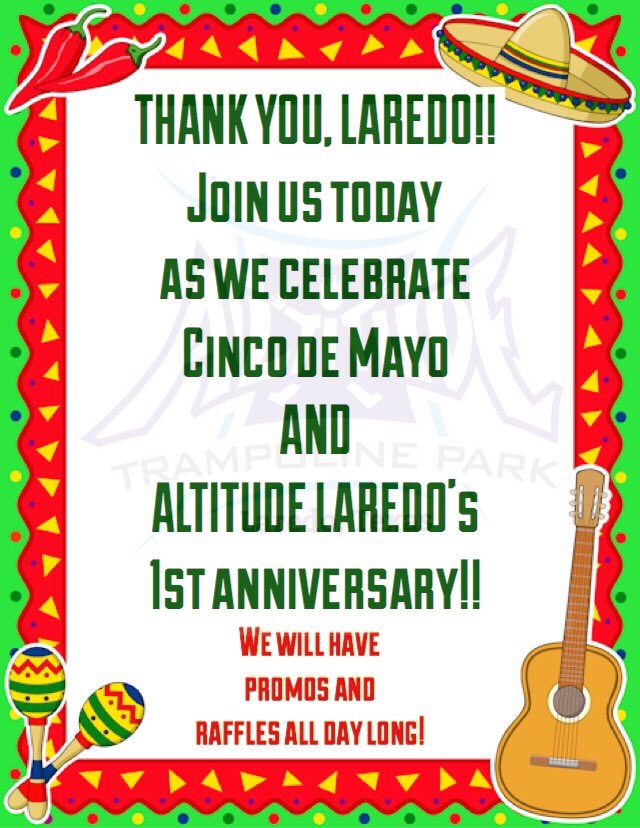 atplaredo's tweet photo. THANK YOU, LAREDO!!! It has been an AMAZING year! 🎉 #rafflesallday #laredo #texas #jump #cincodemayo 🇲🇽 #familyandfriends #allday https://t.co/HJezw2KZg2