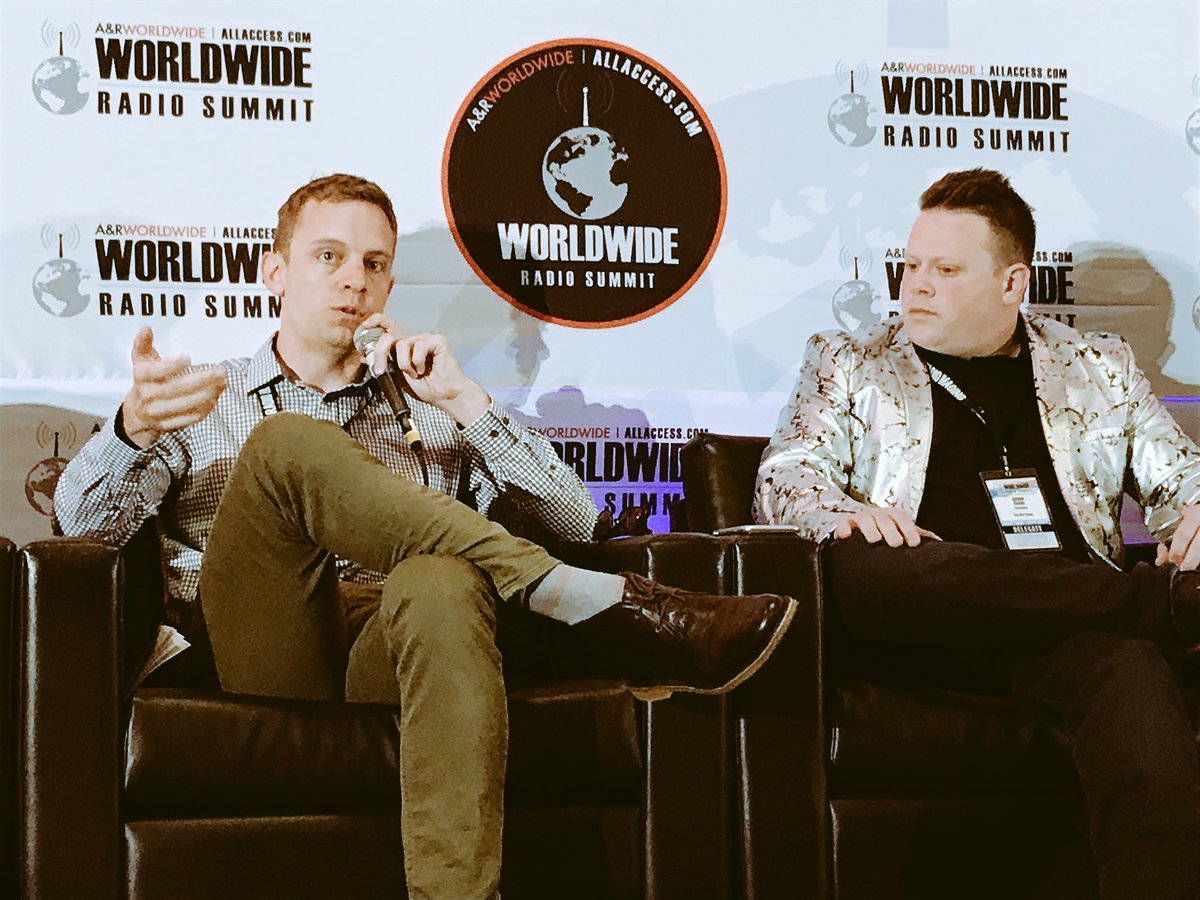reelworld's tweet photo. Our buds @Z100Staxx and Jason "@TheMixGroup" Garte talk imaging. And sense. #ReelFam #MakeGreatRadio #WWRS2017 https://t.co/PbEvoMYsHD