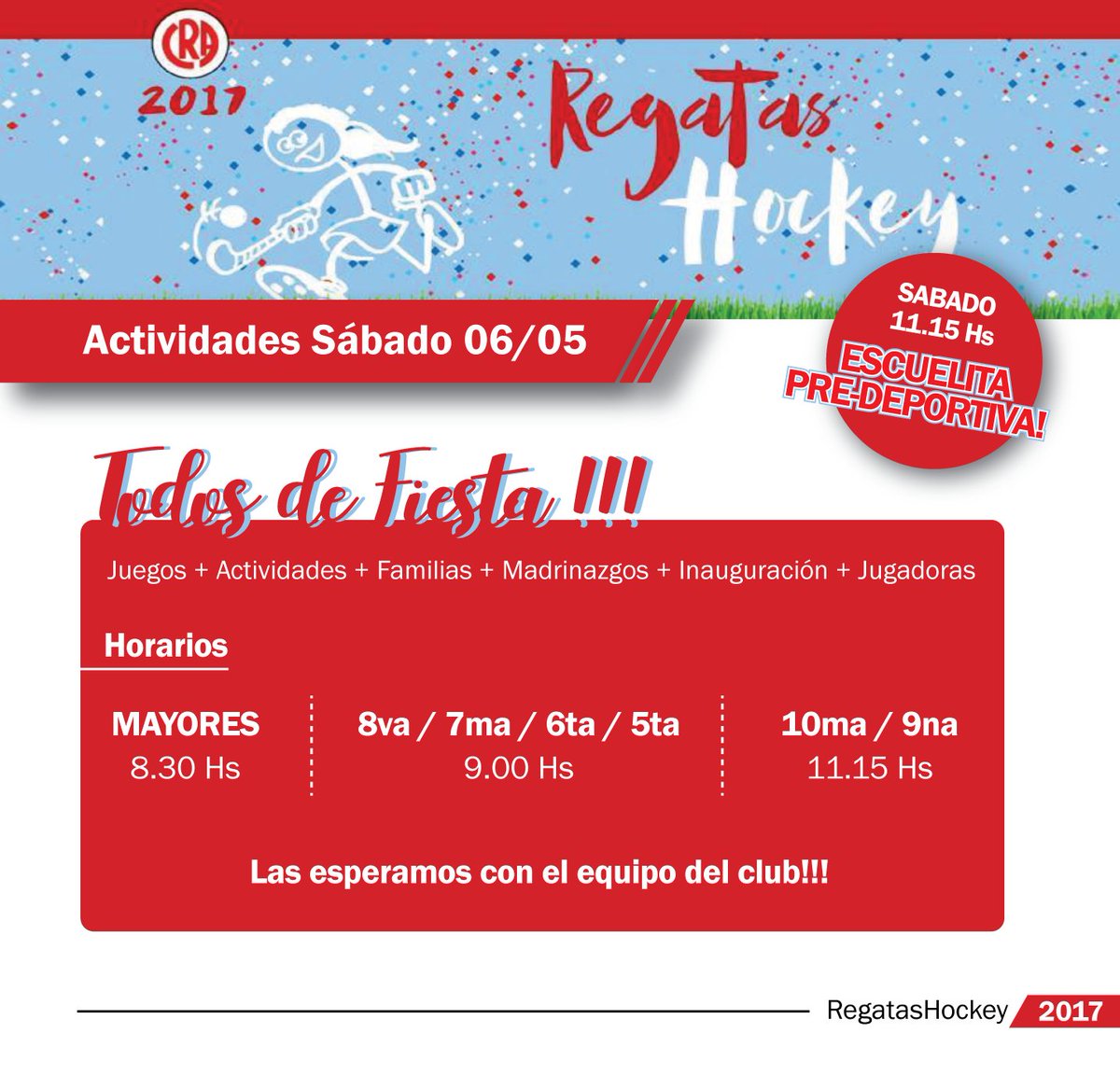 Regahockey's tweet photo. Les informamos los horarios del fin de semana. 
El link para llegar a San Patricio: https://t.co/gkW65i0h9F https://t.co/YdZXbAfKOt