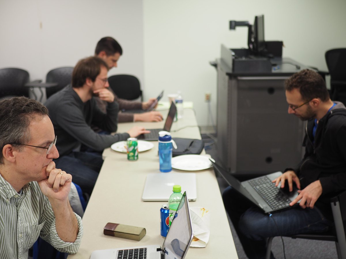 bioboxes's tweet photo. The @CAMI_challenge / @bioboxes hackathon in progress before the @join_M3 meeting next week. https://t.co/HspSGJspzM