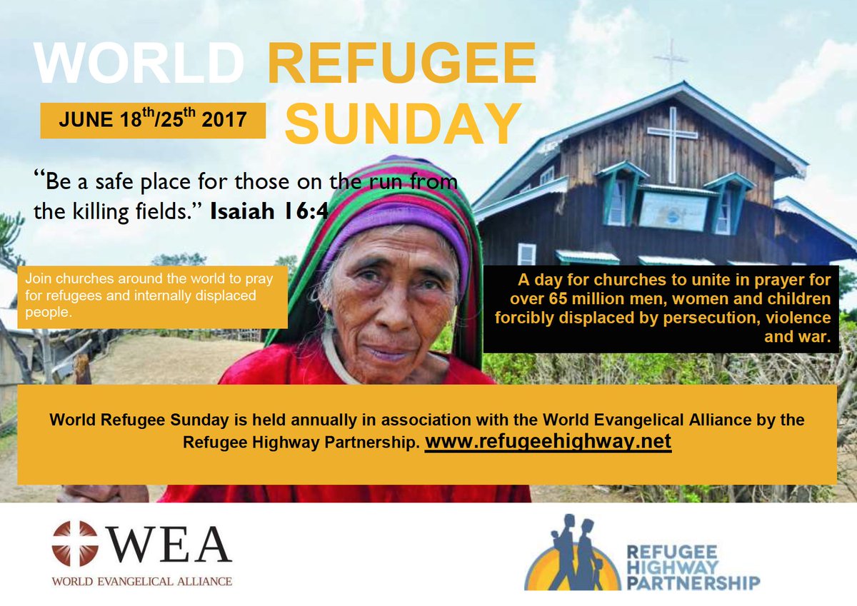 Join us in prayer for #refugees and the #forciblydisplaced. World Refugee Sunday, June 18th/25th. #RefugeeHighway