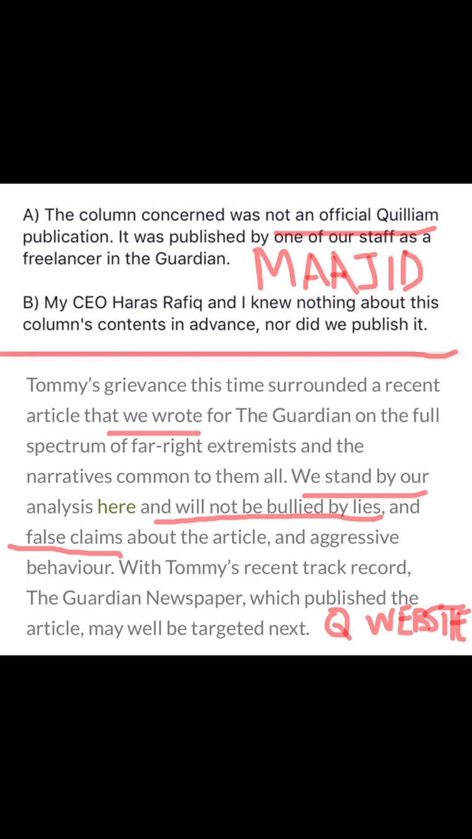 TRobinsonNewEra's tweet photo. Maajid ➡️ We didn't write it!

Quilliam website ➡️ We wrote it. We stand by it!

Which one is it @MaajidNawaz? 😂

https://t.co/Dx0hAsJD1o https://t.co/2vC4LX4nRz