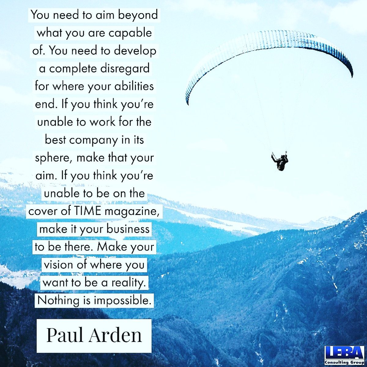 lebaconsulting's tweet photo. #Leadership #Vision #Goals #NothingIsImpossible #LeadershipDevelopment #ExecutiveCoaching #Leader https://t.co/Y5JMVQzKoU
