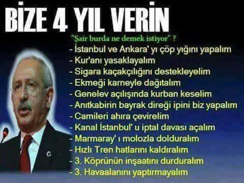 #ChpdeKılıçlarÇekildi
Akşam yattınız. Sabah uyandınız! Aaa, KK gitmiş başkası gelmiş! Ne değişecek? Gerçek Genel başkan yine Angela Merkal