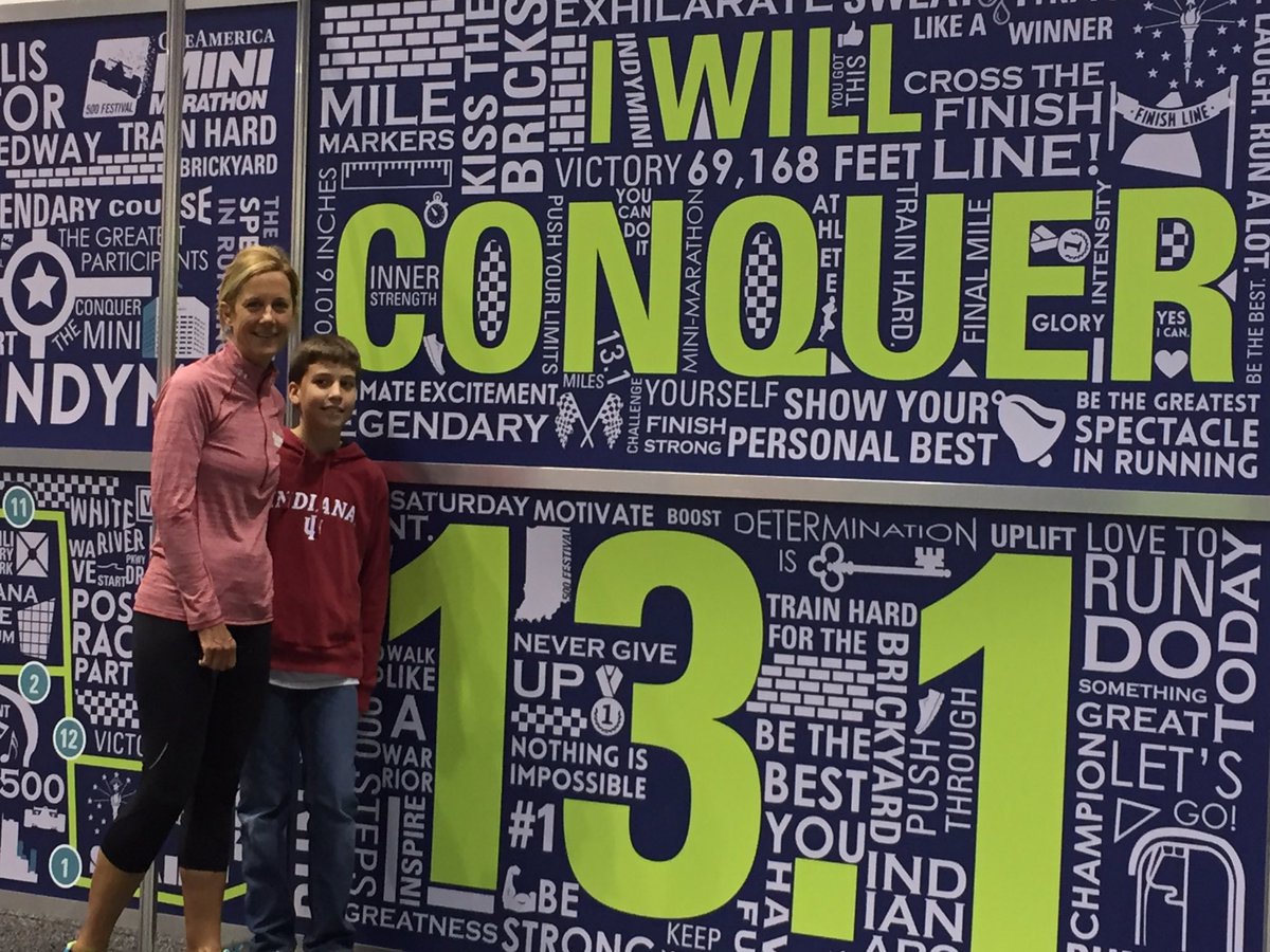 mmkladis's tweet photo. Brody, age 11 will conquer his FIRST half marathon! #gobrodygo #indymini https://t.co/F303rk1OyZ