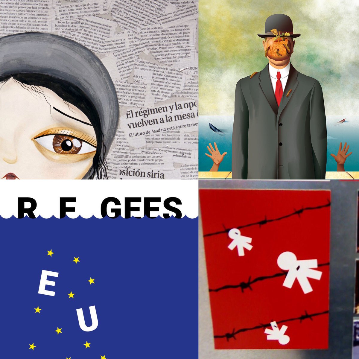 Adolfdc's tweet photo. Felicitats #ProjecteRefugi per #GraficaActiva projecte amb exposició plena de sentiments @creu_roja @CreuRojaCAT https://t.co/kYX1FsTo9Y