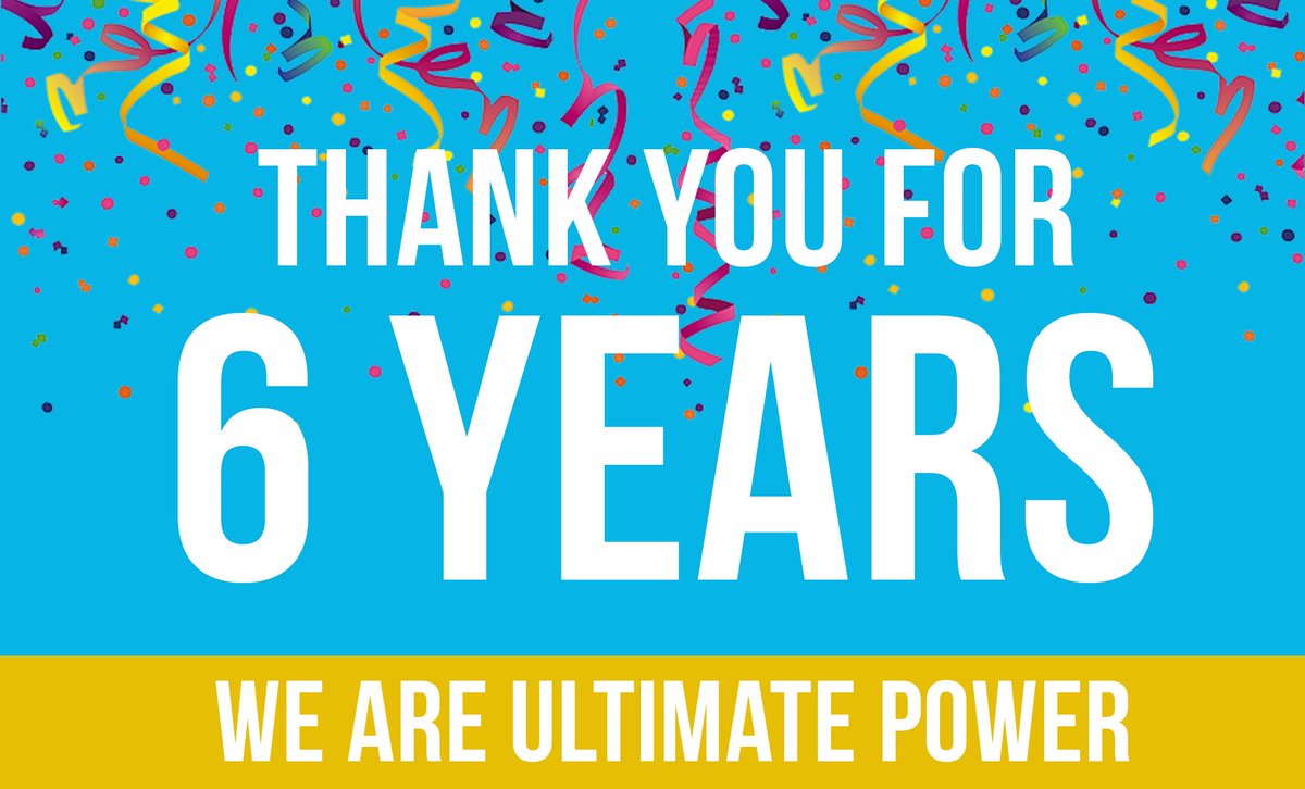 It's Cindo de Mayo, but also our 6 year anniversary! Thank you to everyone who has been a supporter 💙💛 #WeAreUltimatePower