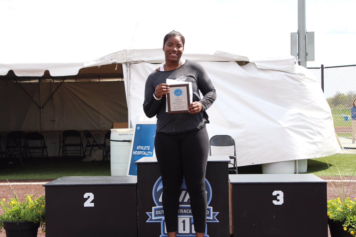 GLIACsports's tweet photo. 2017 GLIAC W. Outdoor Field Athlete of the Meet &amp; Year | Tynelle Gumbs - Findlay

🏆 https://t.co/Y3urflwCm8 https://t.co/3CaNnCEm1M