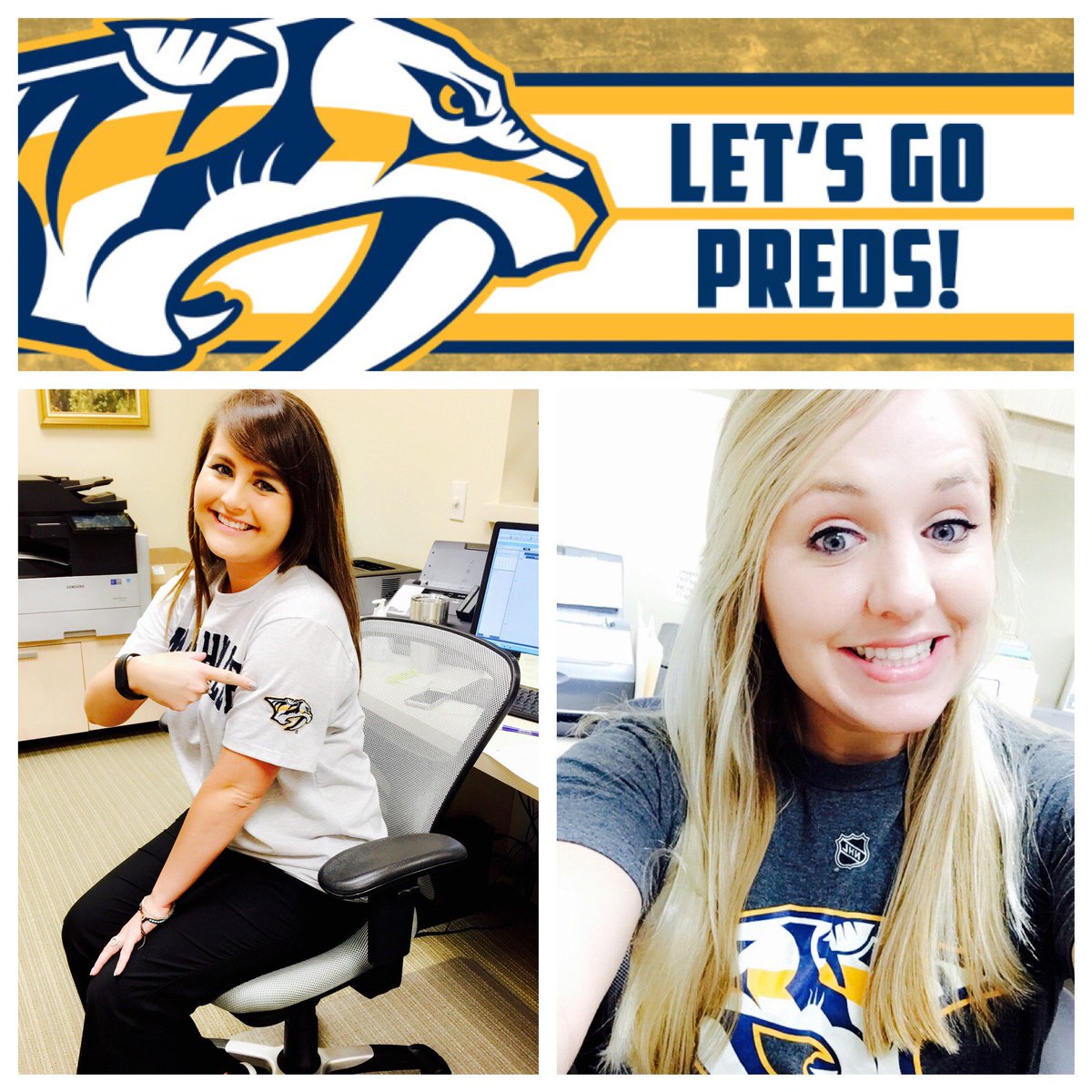 MidTnOral's tweet photo. MTOIS is cheering for the Preds in game 5 tonight! #MTOIS #BeatTheBlues #Predators https://t.co/CyyPPlbS3q