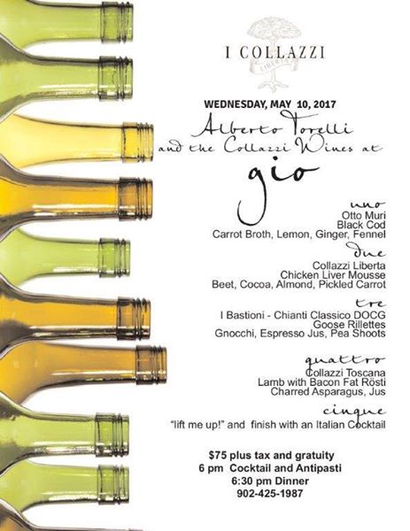 Only a dew spots left for the Collazzi Wines event at <a href="/GioHalifax/">Gio Halifax</a> - This would make a perfect #MothersDay gift, don't you think?