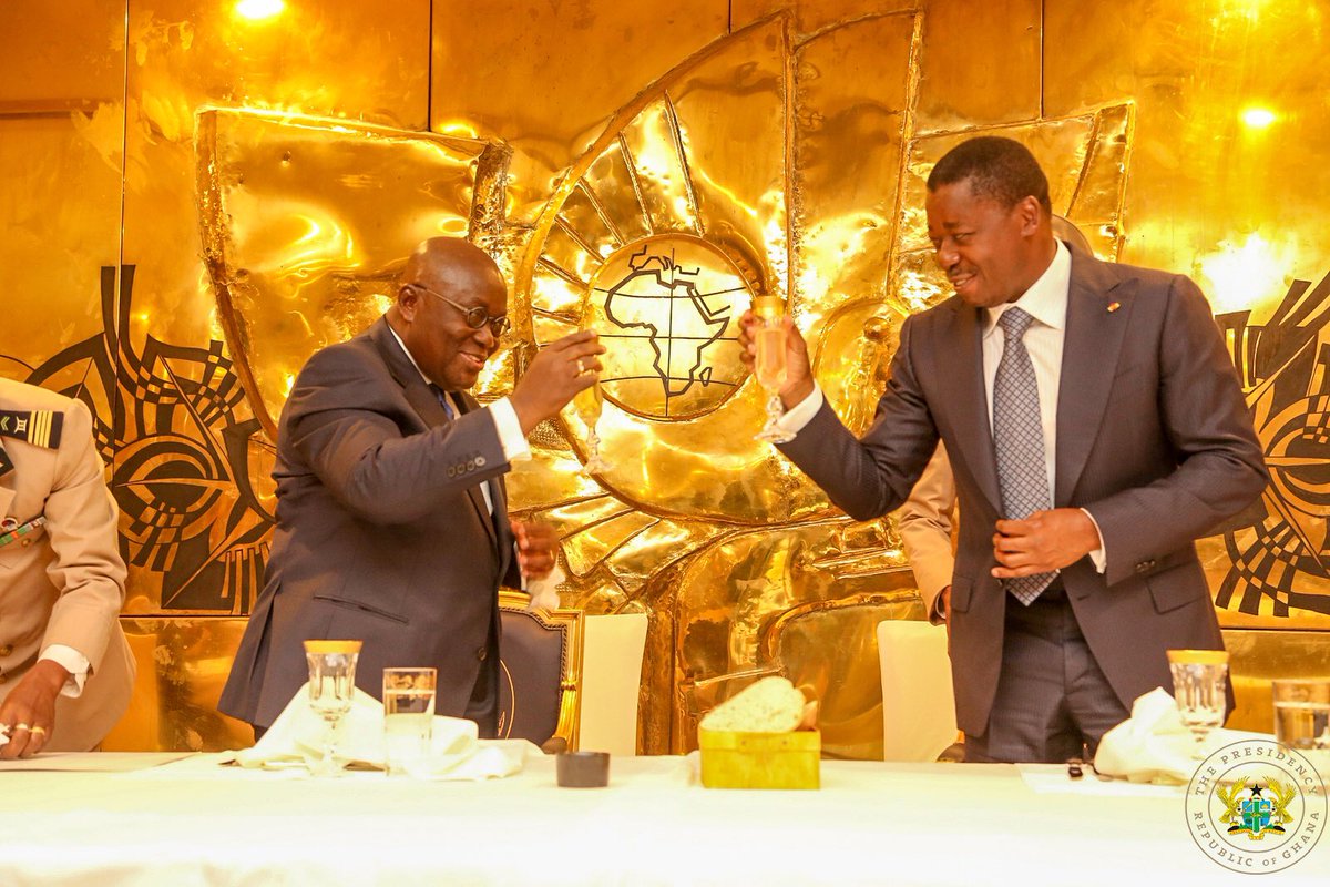 NAkufoAddo's tweet image. At a State dinner held in my honour by the President of the Republic of Togo, His Excellency, Faure Gnassingbé.
