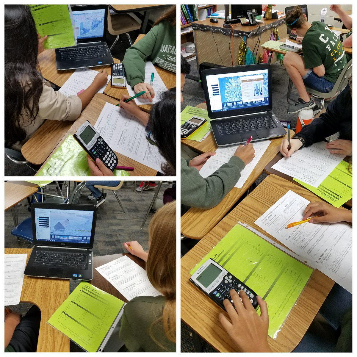 TantonGeom's tweet photo. Students travel around the world via Google Earth to find SA &amp; V of famous landmarks!  #digitalworldtravel @cyfallshs  @cfisdmath  @par10818 https://t.co/AQHTGt5BFc