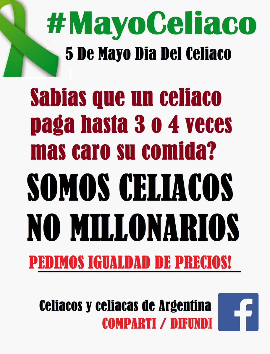 #mayoceliaco #derechosceliacos #igualdaddeprecios