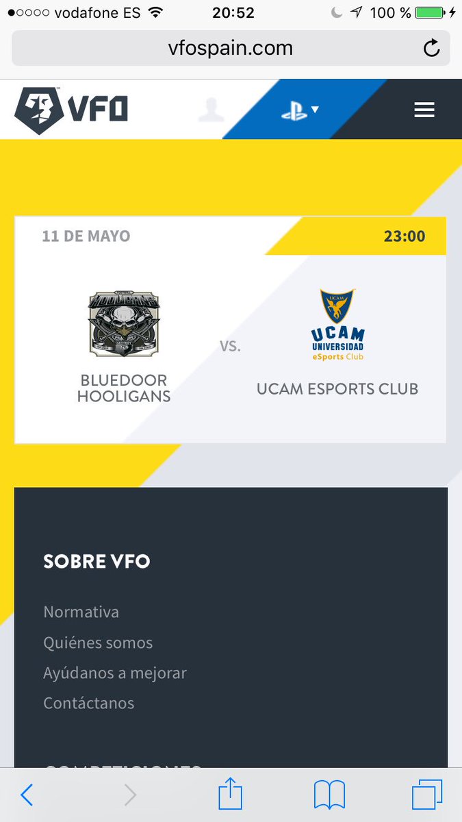 MilanRobaoVFO's tweet photo. Bonita eliminatoria vs @UCAMCF_eSports  suerte https://t.co/yCzeFw6OsO