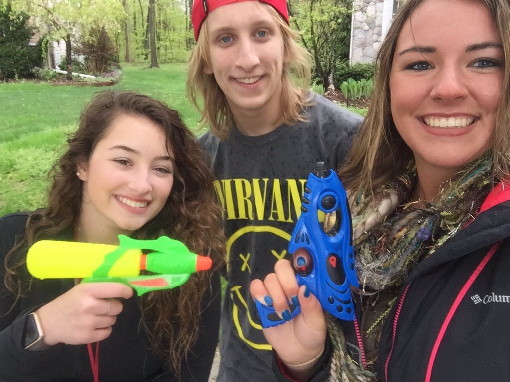 WarsSLE's tweet image. Abi and morgan from hose gone wild snag @Nanton8199 of super splash hose after a wet neighborhood chase