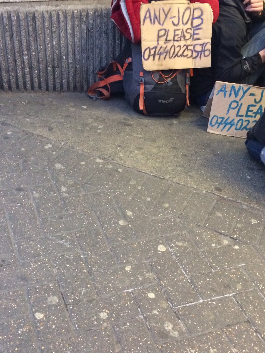 There's a grown man outside Blackhorse Road underground station crying and begging for a job 💔 please share this photo of his number 💔