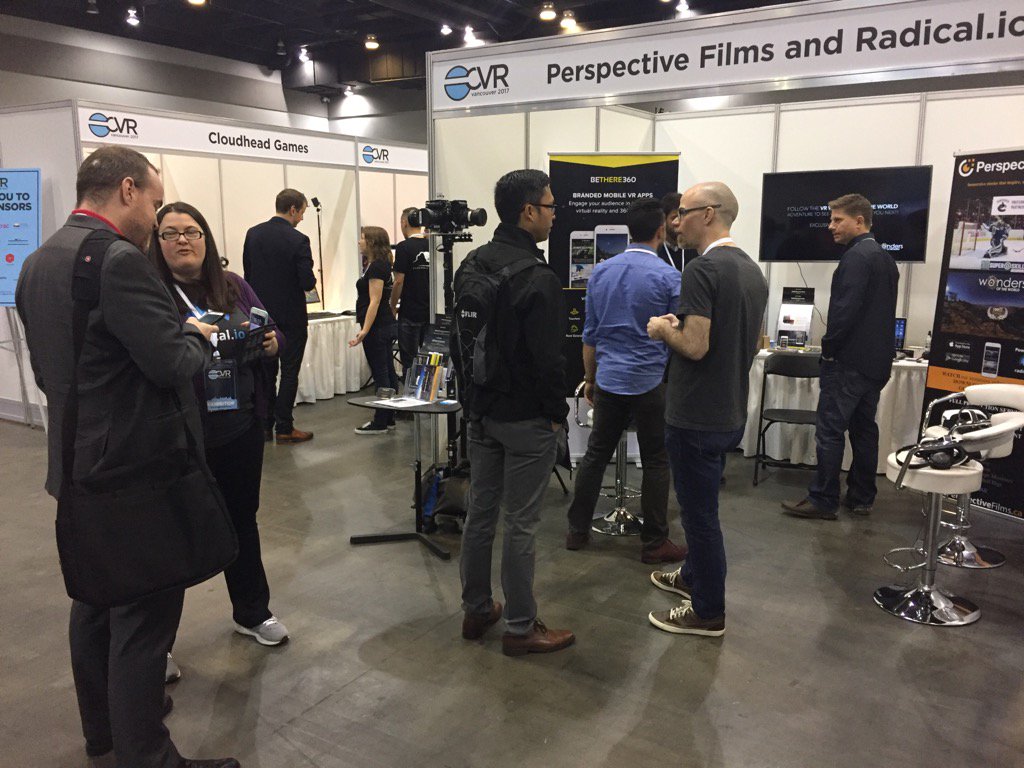 PerspectiveVR's tweet image. #CVR2017 getting busy with @radicalio